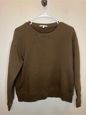 Böhme Solid Brown Crewneck Sweatshirt Women’s Size M Cotton Soft Cozy Warm EUC
